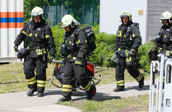 Russia Firefighters Drills