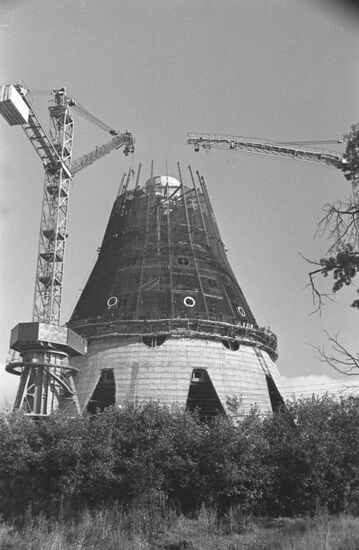 Construction of Ostankino TV Tower