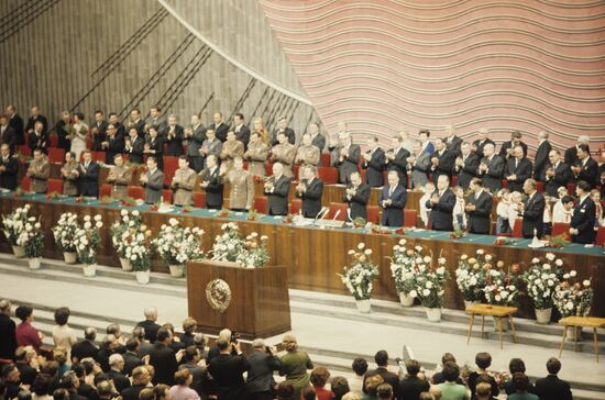 Meeting dedicated to Soyuz-6, Soyuz-7 and Soyuz-8 mission