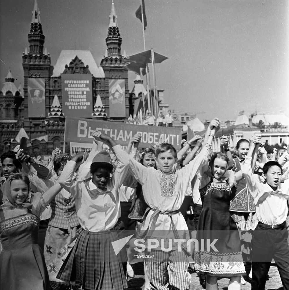 Young Pioneers' parade on Red Square