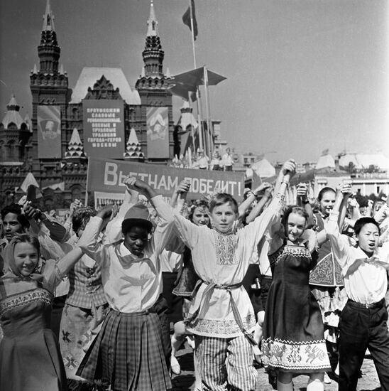 Young Pioneers' parade on Red Square