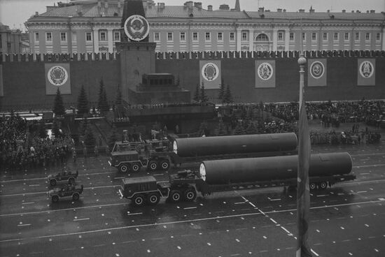 Military parade on Red Square, November 7, 1973