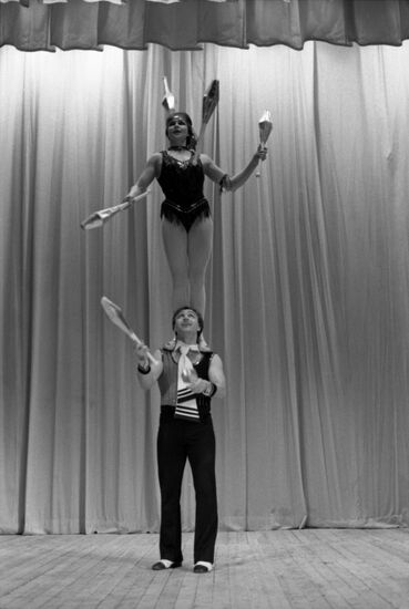 Soviet circus actors Valentina and Pavel Seiko
