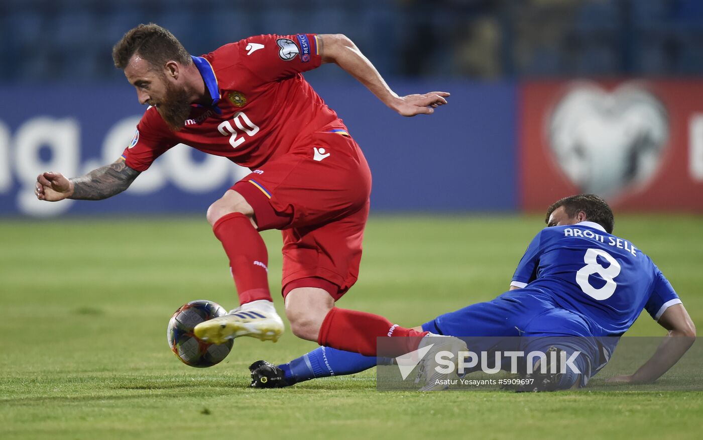 Armenia Soccer Euro 2020 Qualifier Armenia - Liechtenstein