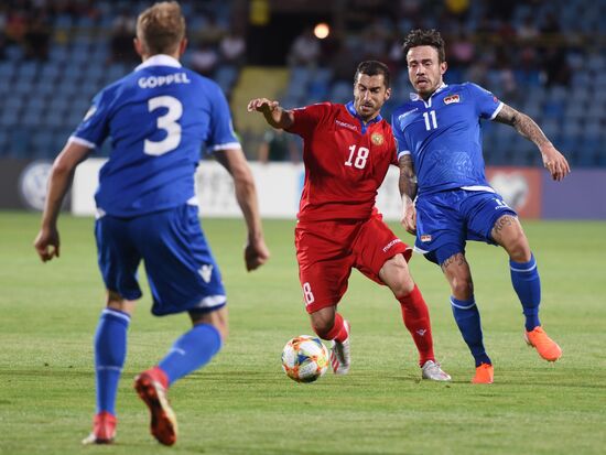 Armenia Soccer Euro 2020 Qualifier Armenia - Liechtenstein