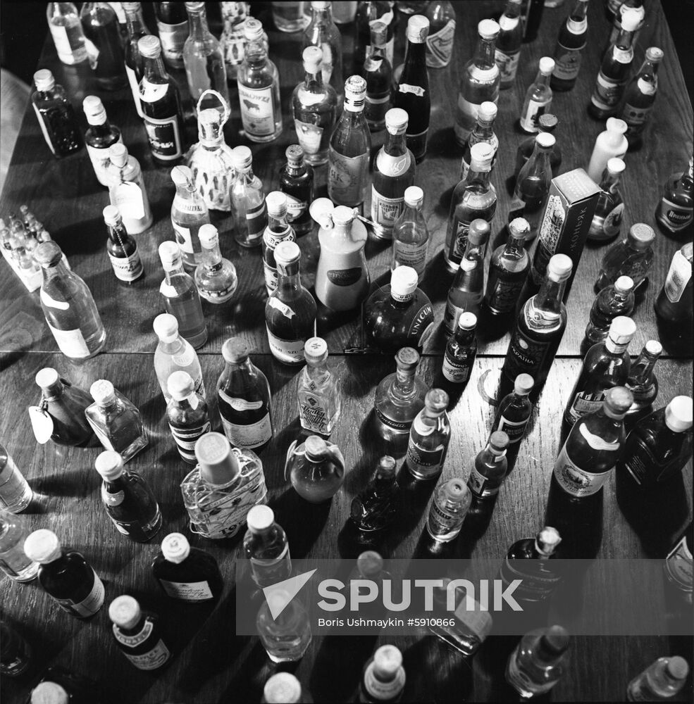 Grigory Borodin's collection of alcoholic beverages