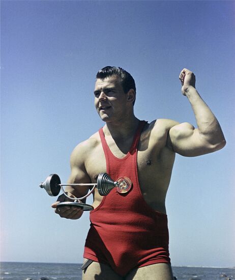Soviet Estonian weightlifter Jaan Talts