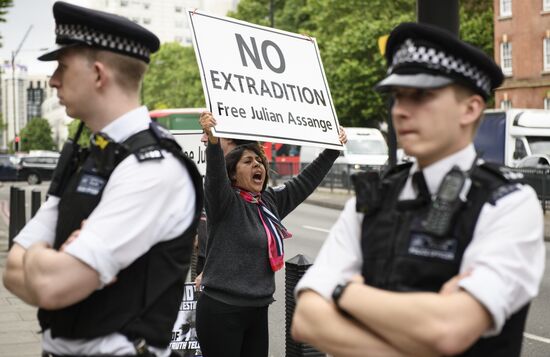 Great Britain Wikileaks Assange Court