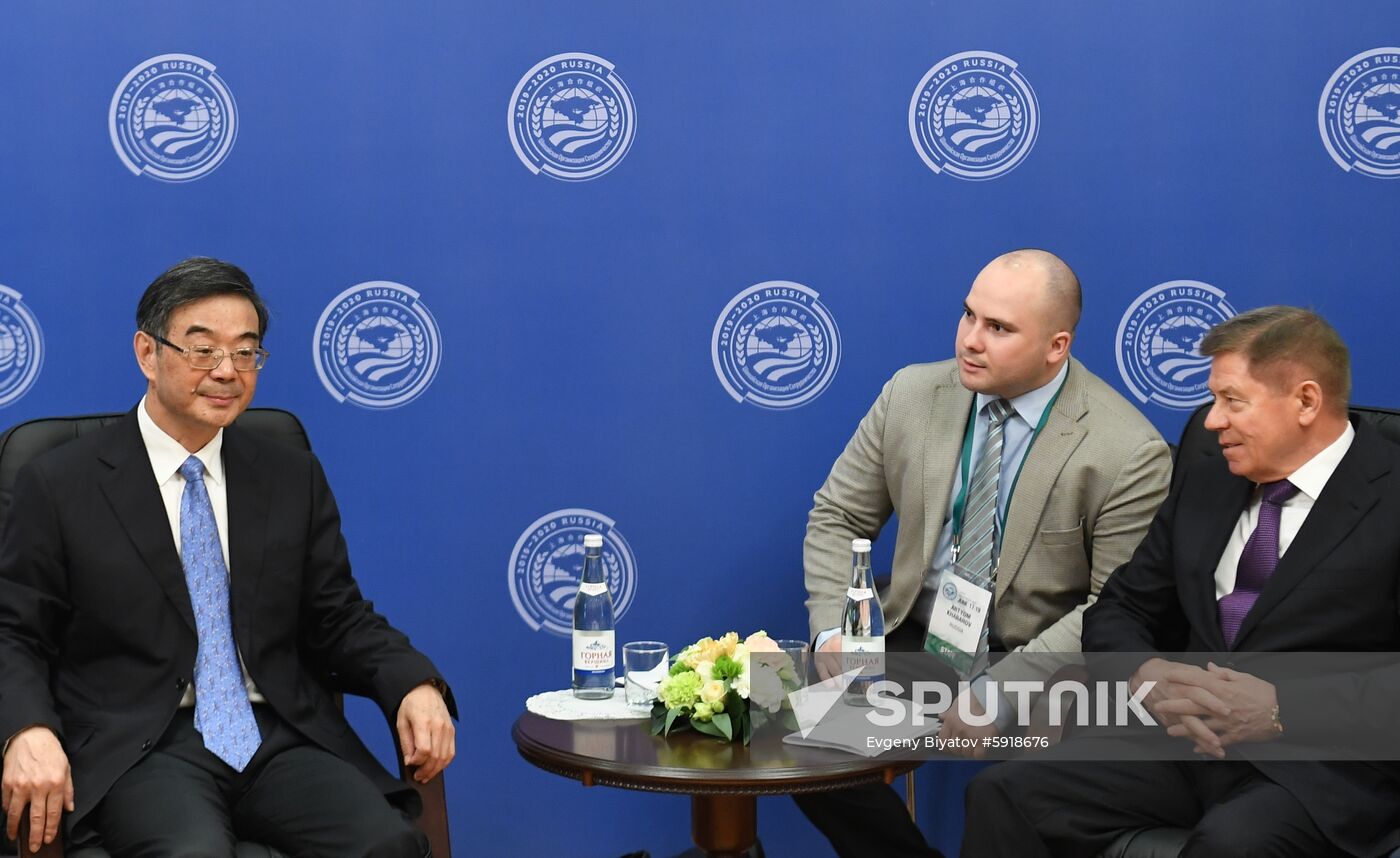 Meetings by Chief Justice of the Supreme Court of the Russian Federation Vyacheslav Lebedev with the delegations of the SCO supreme courts