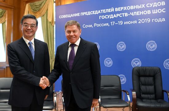 Meetings by Chief Justice of the Supreme Court of the Russian Federation Vyacheslav Lebedev with the delegations of the SCO supreme courts