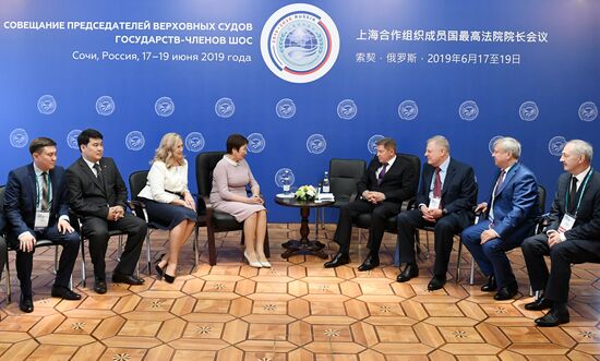 Meetings by Chief Justice of the Supreme Court of the Russian Federation Vyacheslav Lebedev with the delegations of the SCO supreme courts