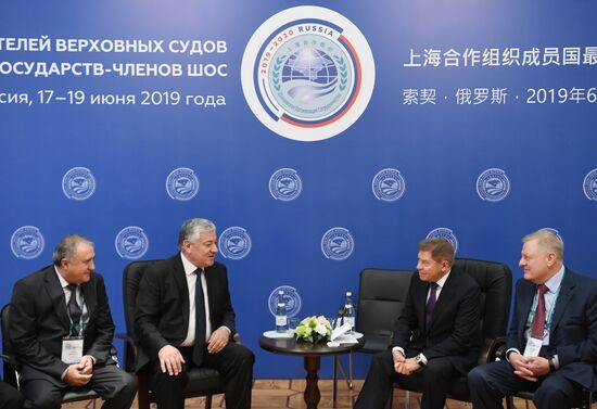 Meetings by Chief Justice of the Supreme Court of the Russian Federation Vyacheslav Lebedev with the delegations of the SCO supreme courts