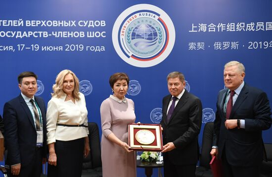 Meetings by Chief Justice of the Supreme Court of the Russian Federation Vyacheslav Lebedev with the delegations of the SCO supreme courts