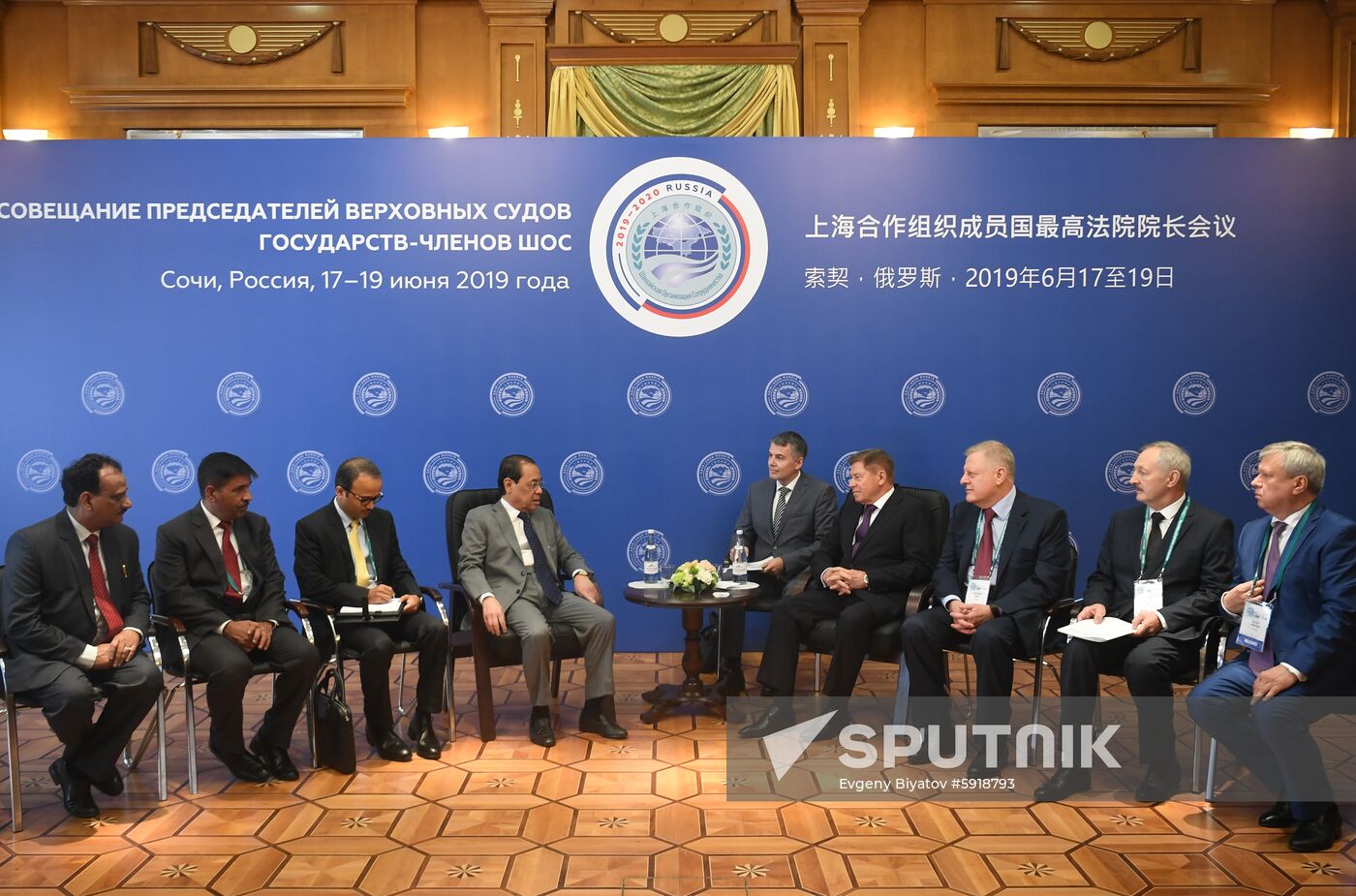 Meetings by Chief Justice of the Supreme Court of the Russian Federation Vyacheslav Lebedev with the delegations of the SCO supreme courts