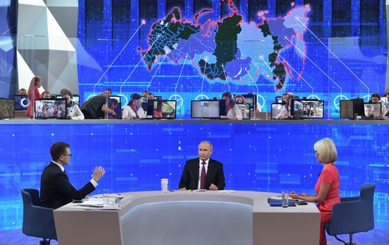 Russia Putin Nationwide Call-in