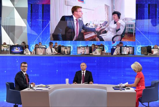 Russia Putin Nationwide Call-in