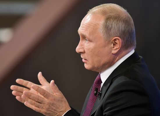 Russia Putin Nationwide Call-in