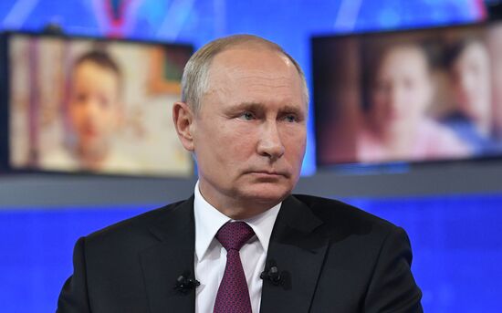 Russia Putin Nationwide Call-in