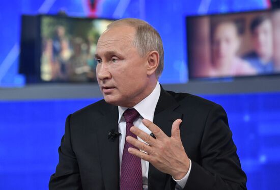 Russia Putin Nationwide Call-in