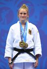 Bronze medalists Portugal's Telma Monteiro poses for a photo during the awarding ceremony after the women's 57 kg light weight judo contest at the 2nd European Games in Minsk, Belarus. Location: Belarus, Minsk. Author: Vladimir Astapkovich/Sputnik. Belarus European Games Judo