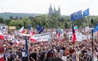 People hold banners as they take part in a rally in Prague, Czech Republic. Thousands Czechs demand the resignation of Minister of Justice Marie Benesova, saying the new minister might compromise the legal system at a time when prosecutors have to decide whether to indict Prime Minister Andrej Babis over alleged fraud involving European Union funds. Location: Czech Republic, Prague. Author: Eduard Erben/Sputnik. Czech Republic Protests