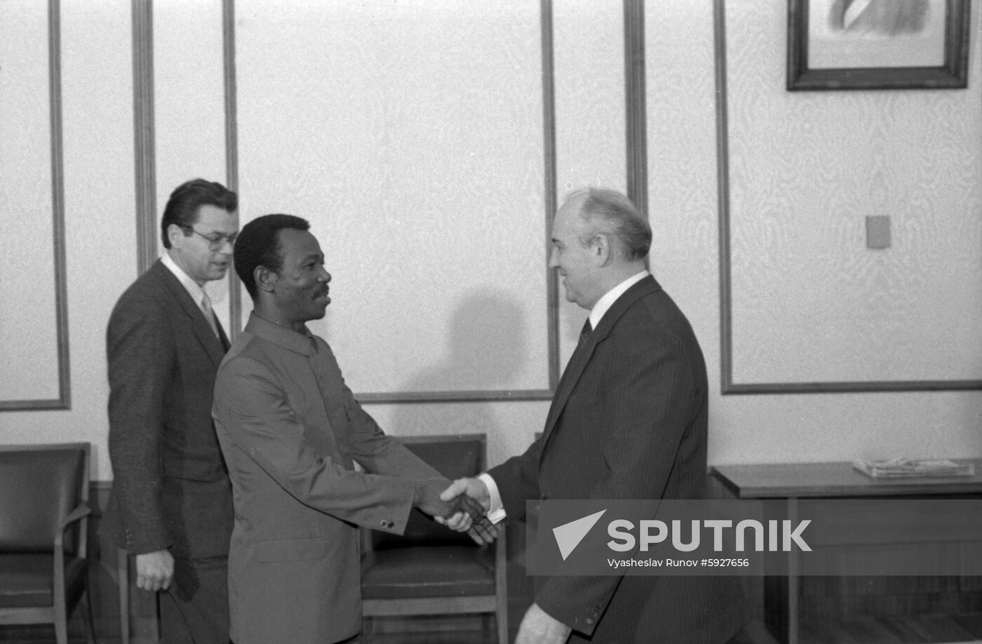 General Secretary of Workers' Party of Ethiopia Mengistu Haile Mariam visits USSR