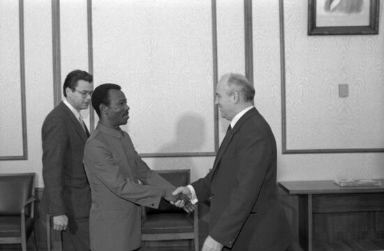 General Secretary of Workers' Party of Ethiopia Mengistu Haile Mariam visits USSR