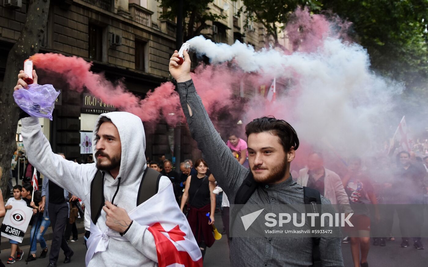 Georgia Russia Potests