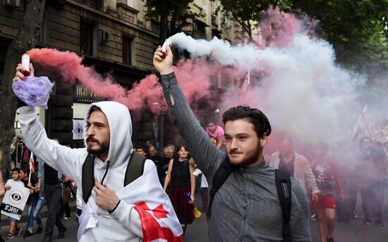 Georgia Russia Potests