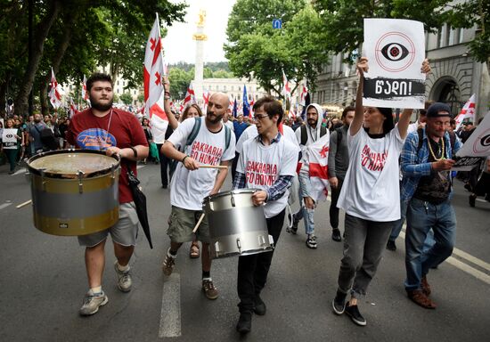 Georgia Russia Potests