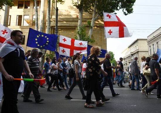 Georgia Russia Potests