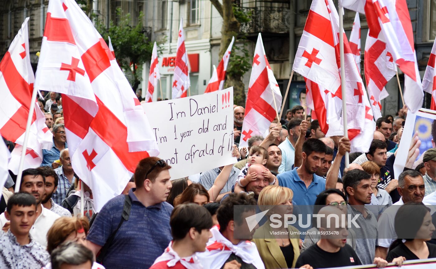 Georgia Russia Potests