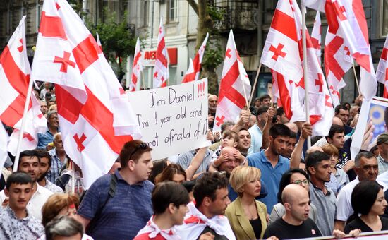 Georgia Russia Potests