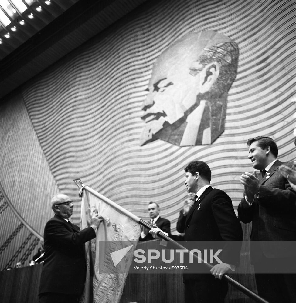 Official plenum of Lenin Komsomol's Central Committee to mark Komsomol's 50th anniversary