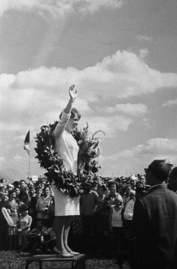 World aerial acrobatics champion Galina Korchuganova