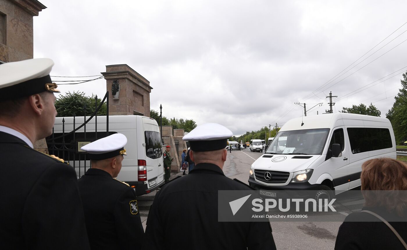 Russia Navy Fire Funeral