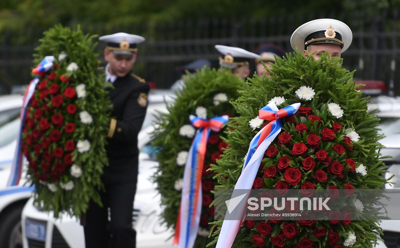 Russia Navy Fire Funeral
