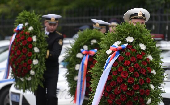 Russia Navy Fire Funeral