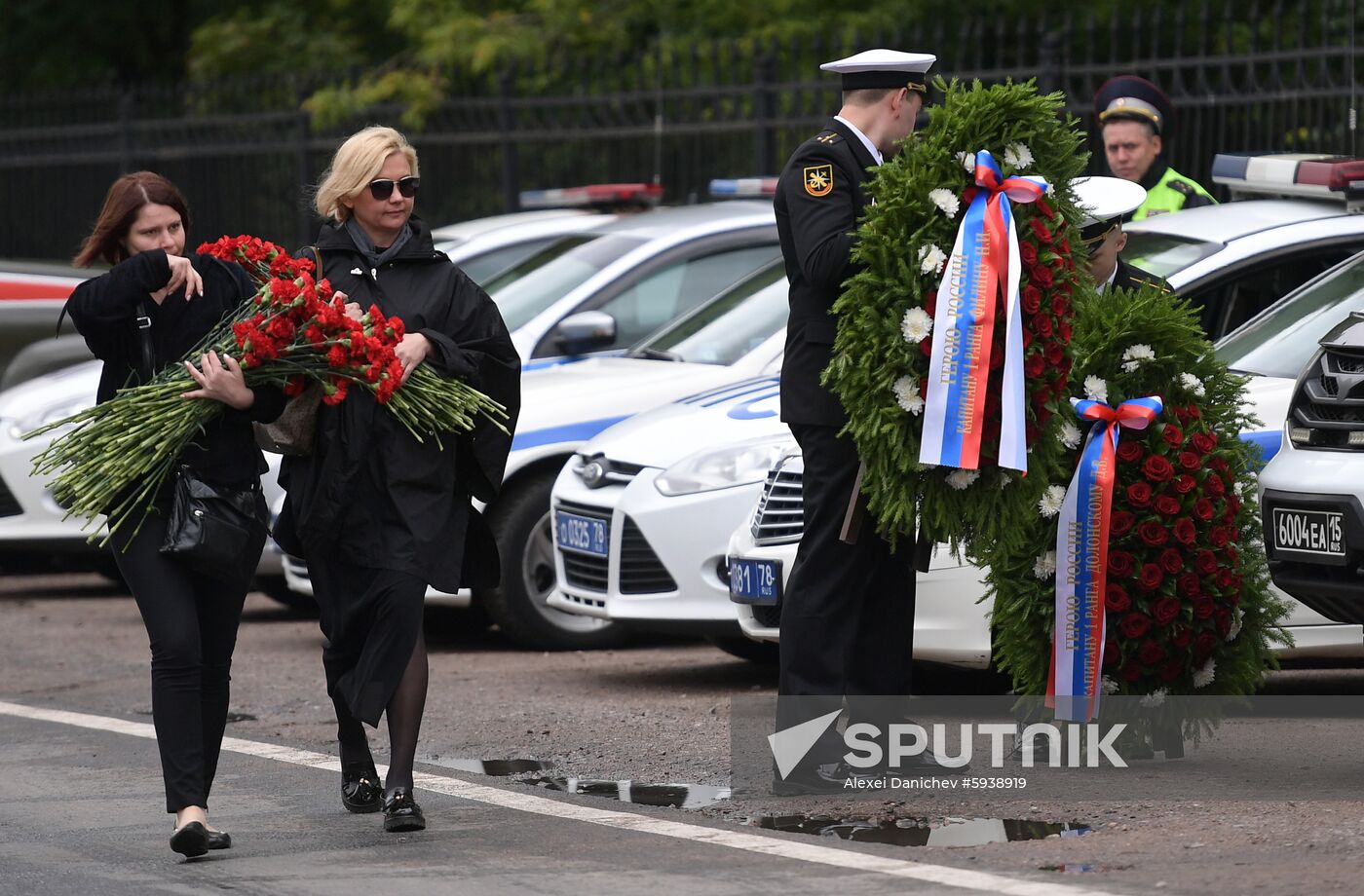 Russia Navy Fire Funeral