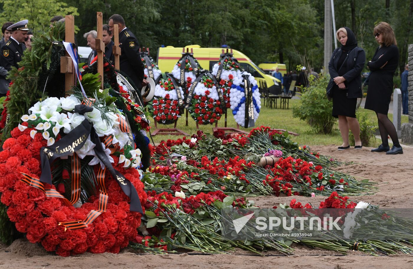 Russia Navy Fire Funeral