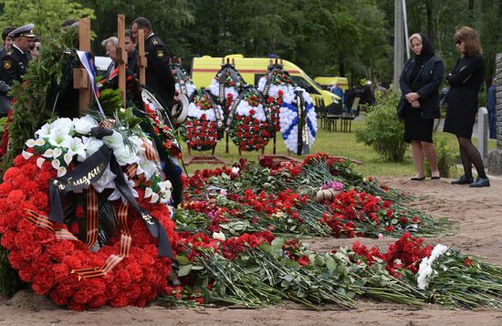Russia Navy Fire Funeral