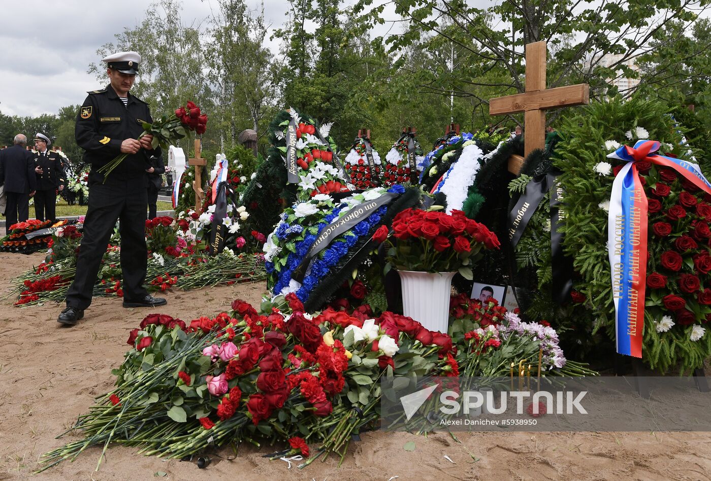 Russia Navy Fire Funeral