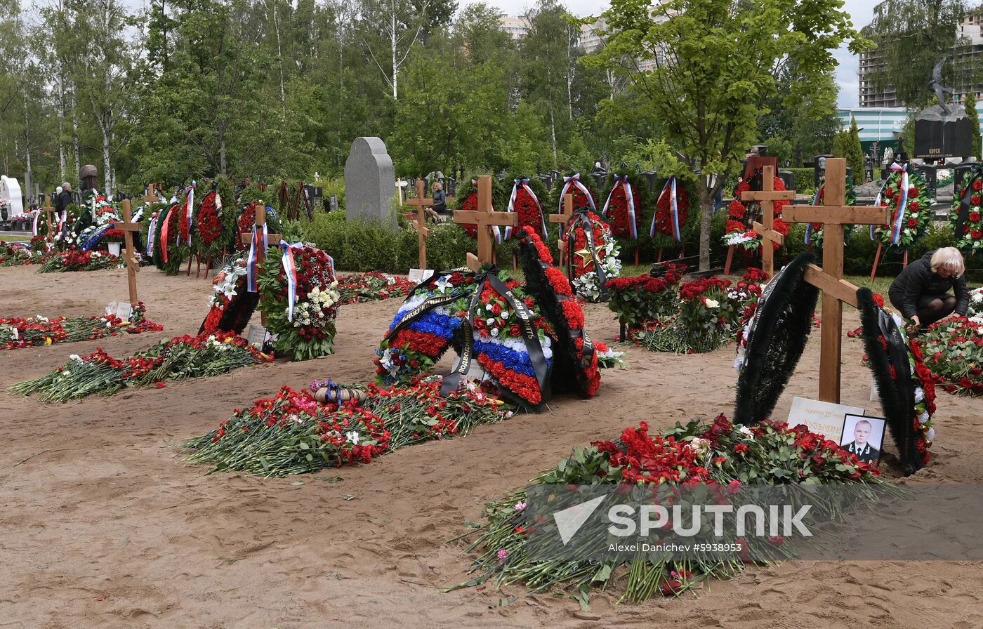 Russia Navy Fire Funeral