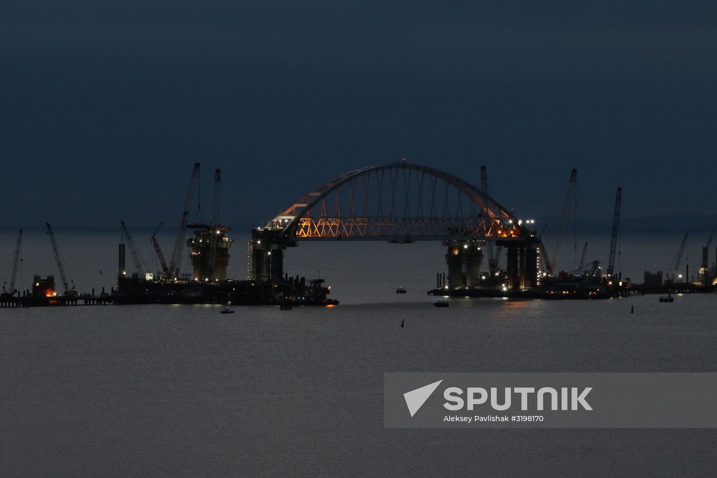Construction of the Kerch Strait Bridge | Sputnik Mediabank