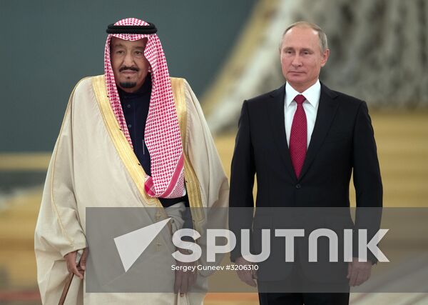 Russian President Vladimir Putin's talks with King Salman bin Abdulaziz Al Saud of Saudi Arabia