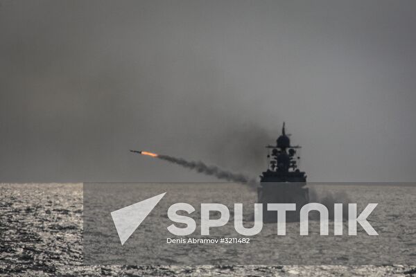 Manuevers of Russian Navy's Caspian Flotilla