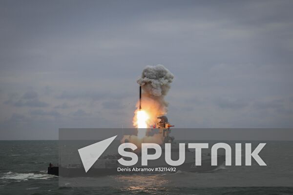 Manuevers of Russian Navy's Caspian Flotilla