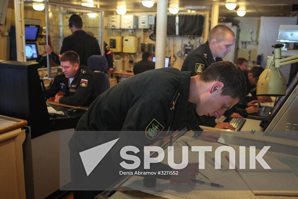 Manuevers of Russian Navy's Caspian Flotilla