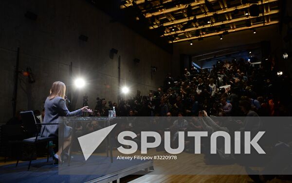 News conference with Ksenia Sobchak