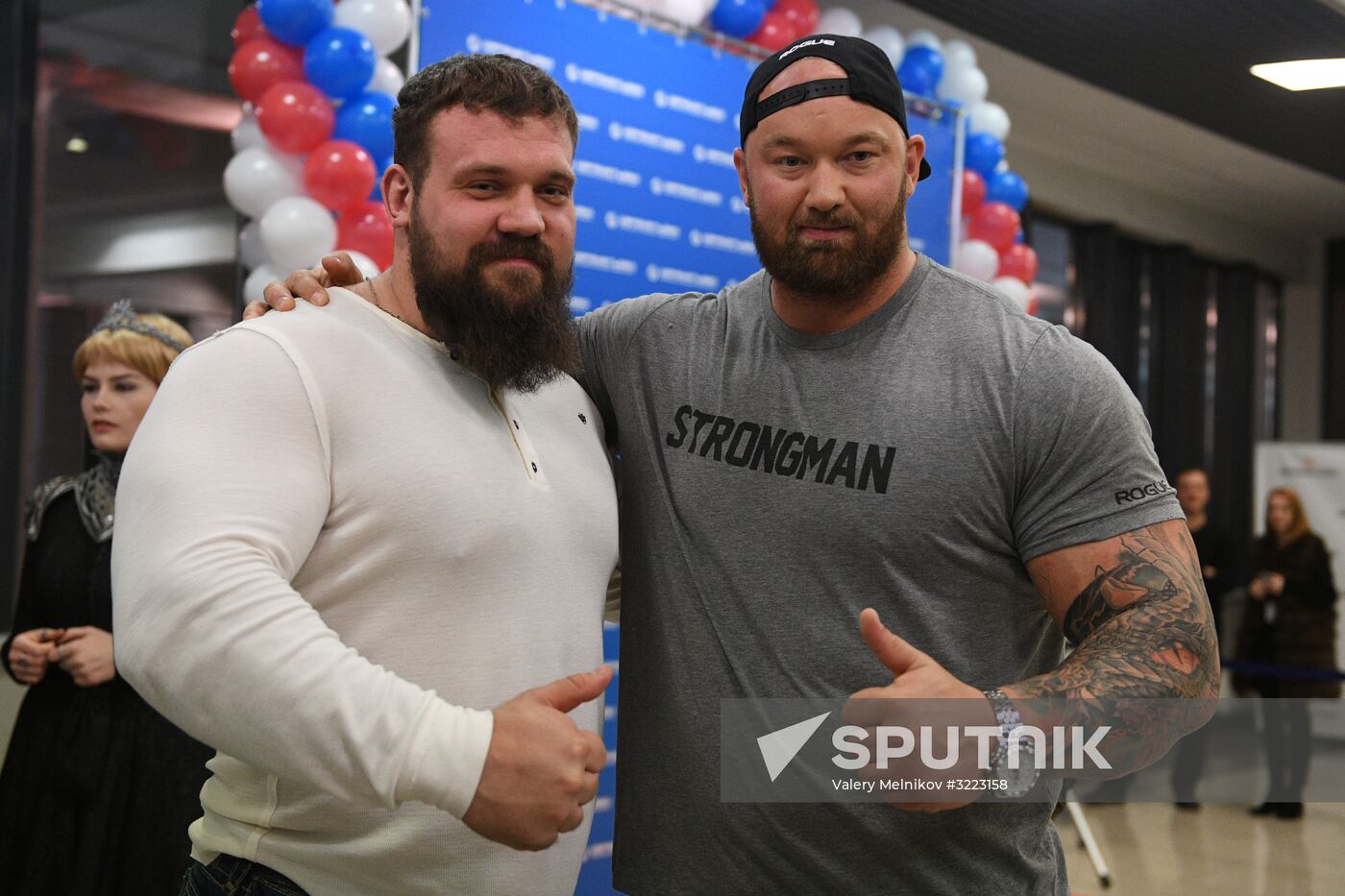 Game of Thrones star Hafthor Bjornsson at Sheremetyevo Airport Sputnik Mediabank
